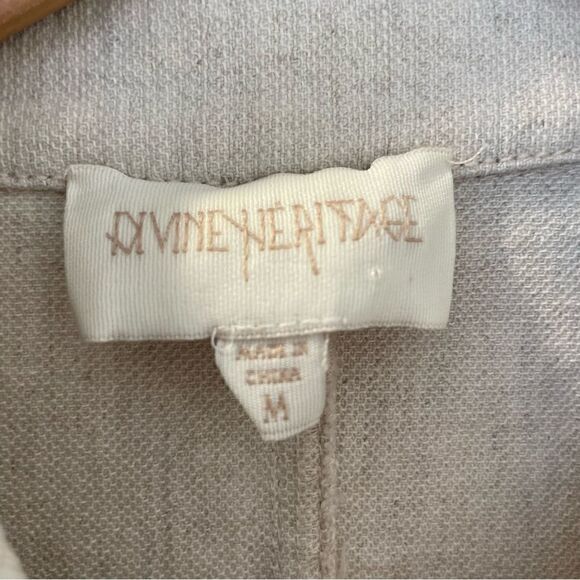 Divine Heritage Linen Blend Balloon Sleeve Dress - Picture 4 of 6